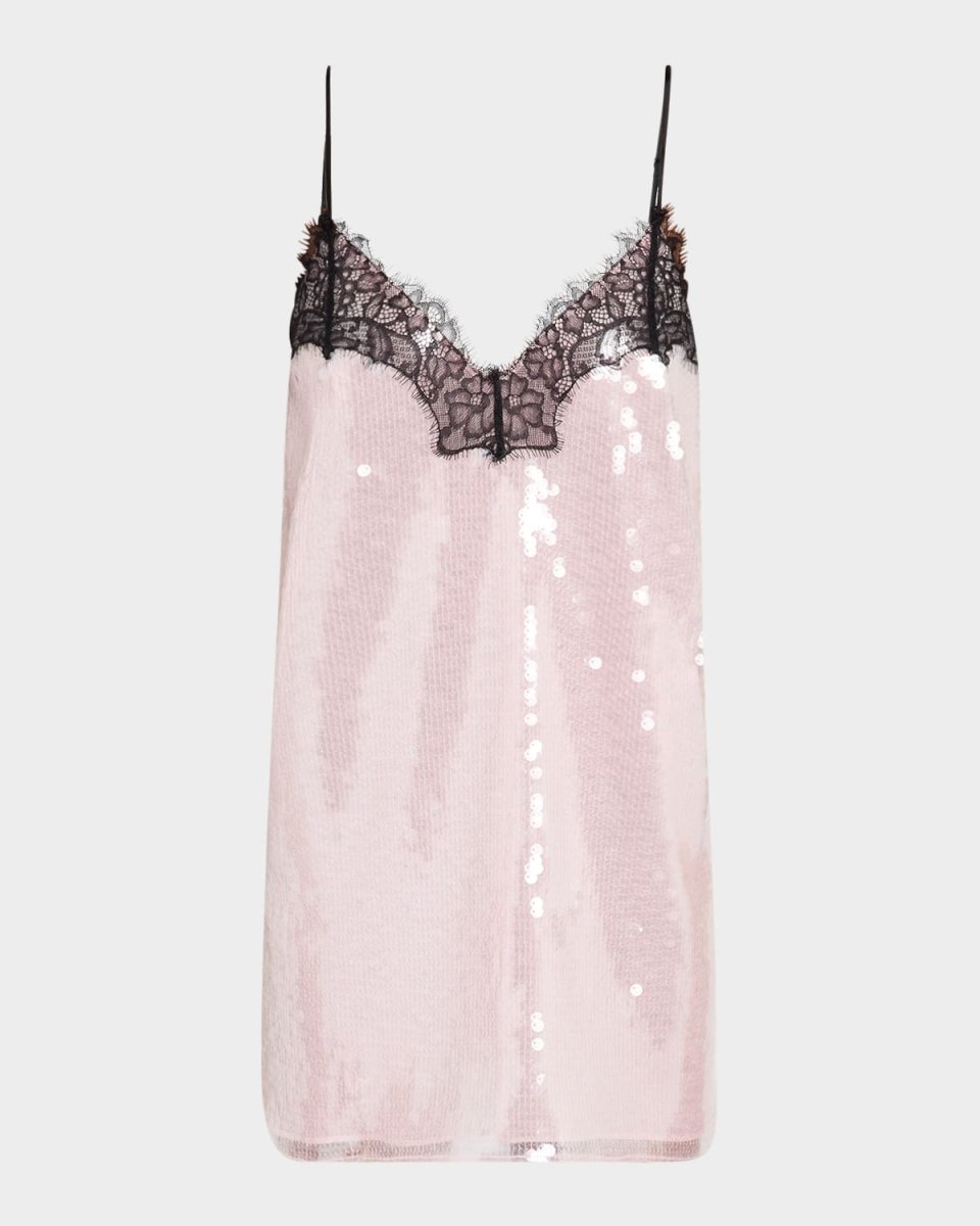 Olive Sequined Mini Dress